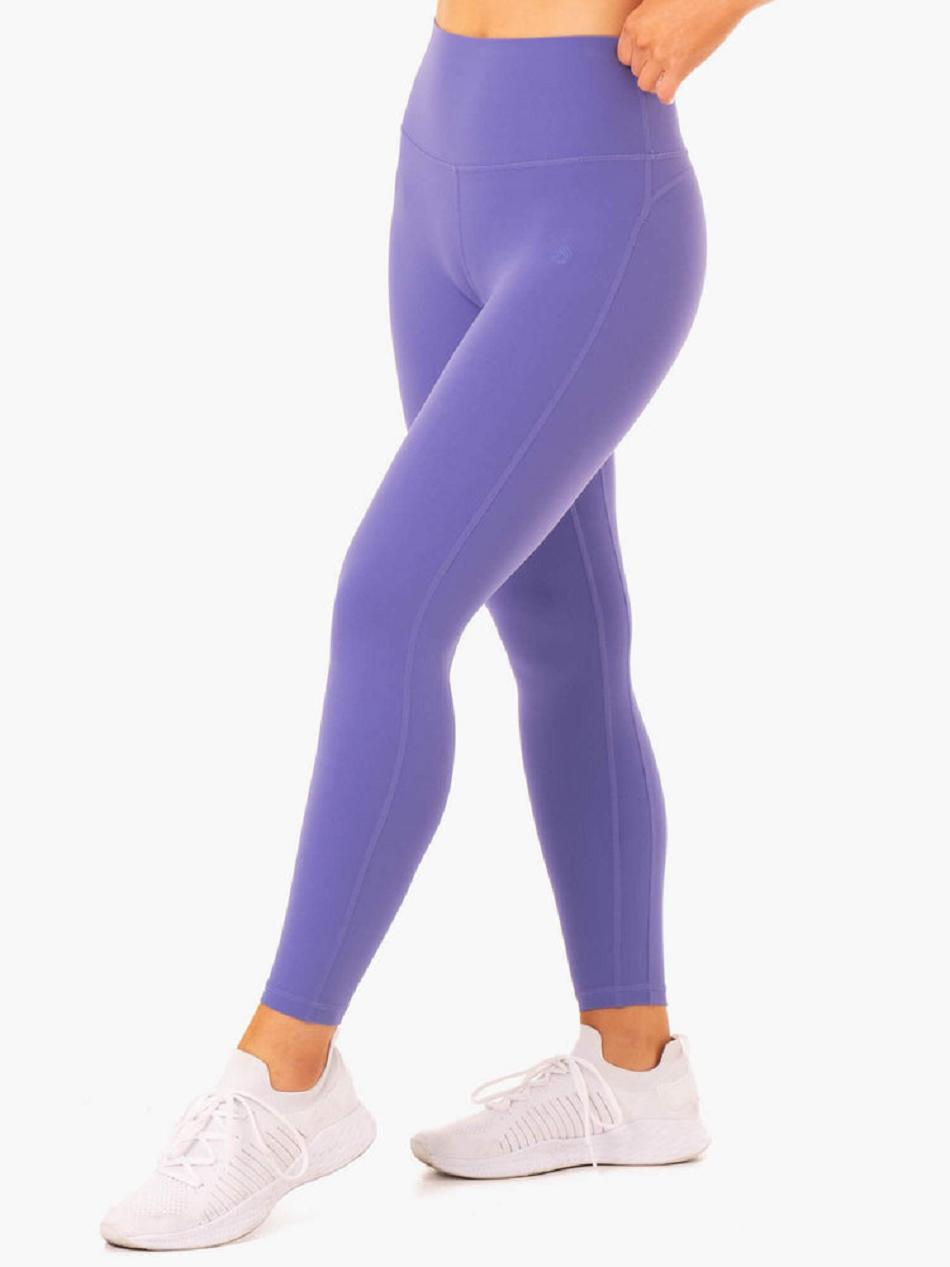 Purple Women's Ryderwear NKD Align Leggings | 134F21578