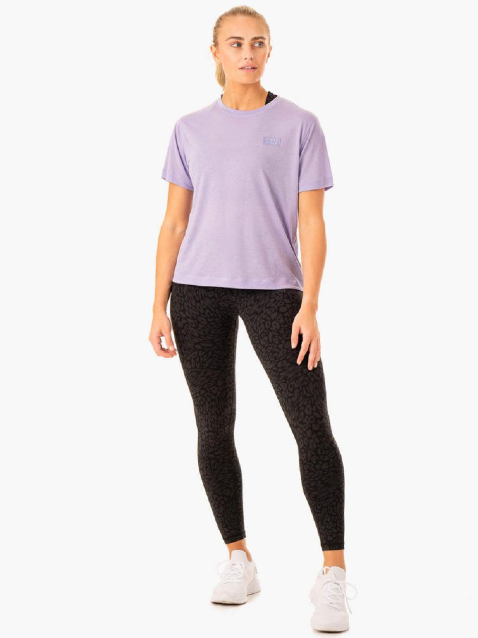 Purple Women's Ryderwear Rotation T-shirt | ES7262981