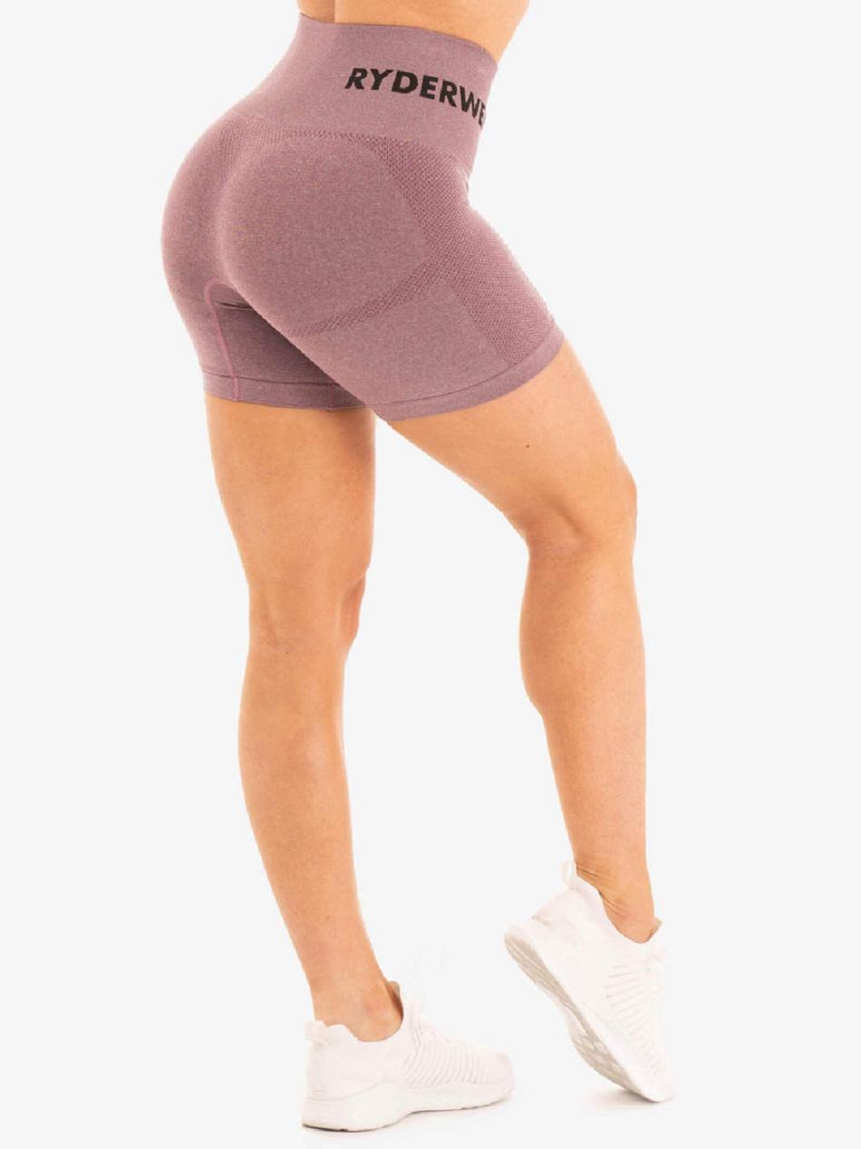 Purple Women's Ryderwear Seamless Staples Shorts | DF4796106