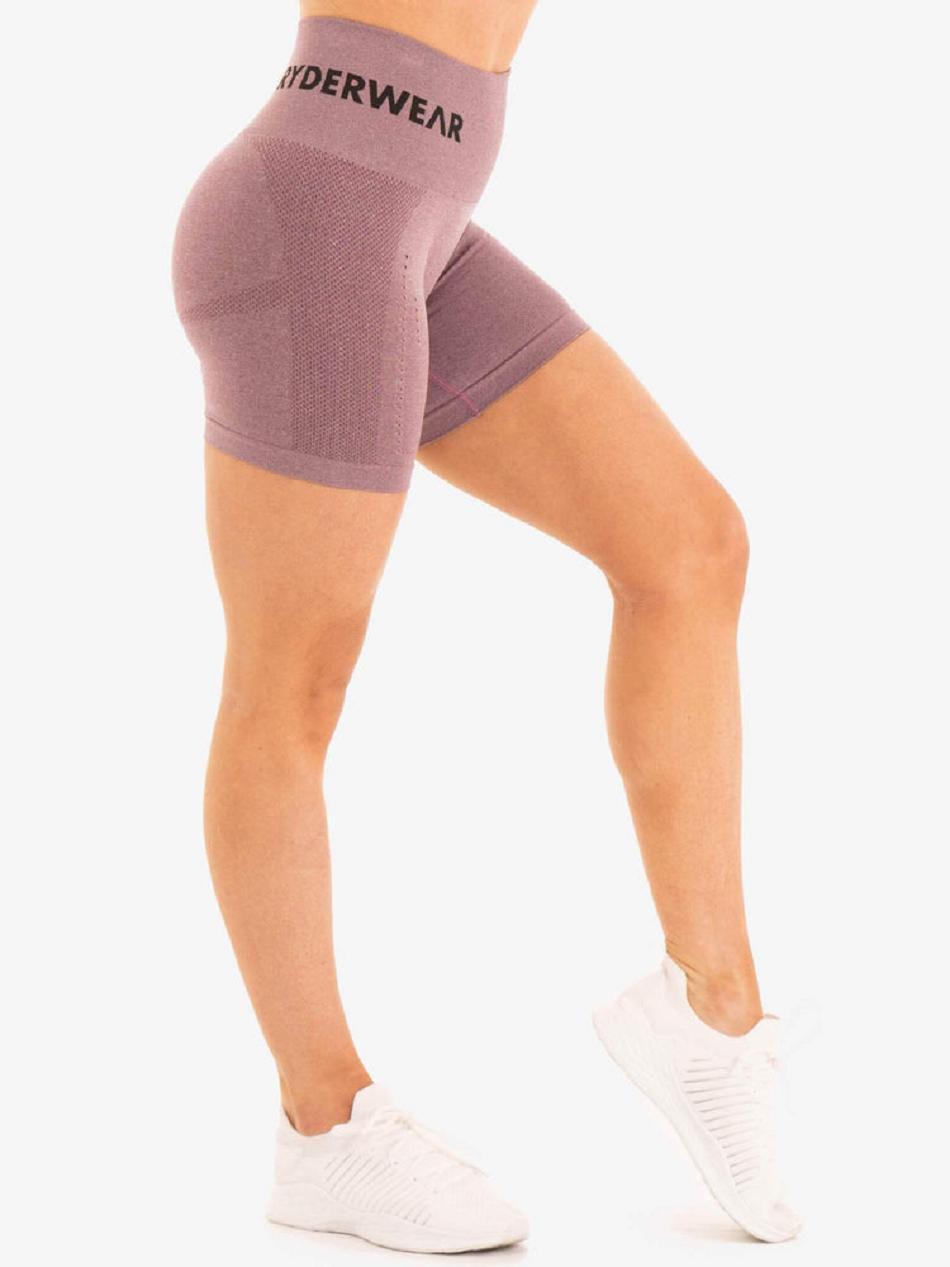 Purple Women's Ryderwear Seamless Staples Shorts | DF4796106