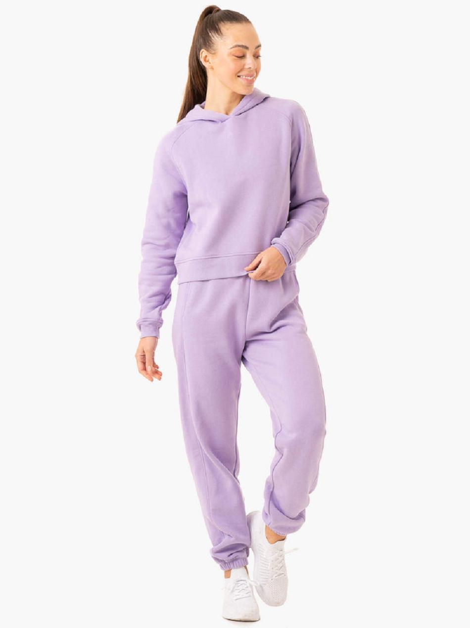 Purple Women's Ryderwear Sideline Hoodie Trackset | 137IV53185