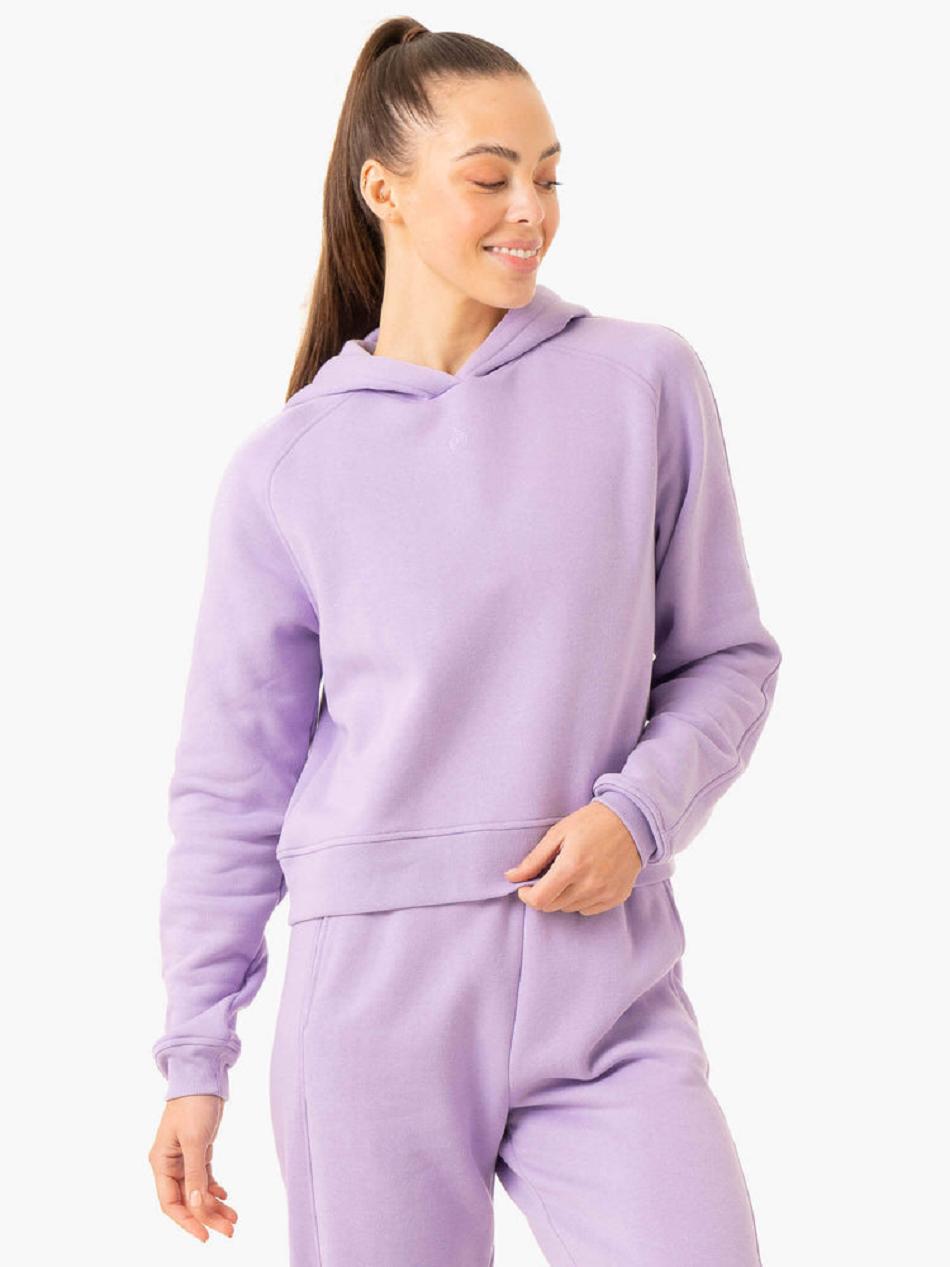 Purple Women\'s Ryderwear Sideline Hoodie Active Lounge | 77RT77555