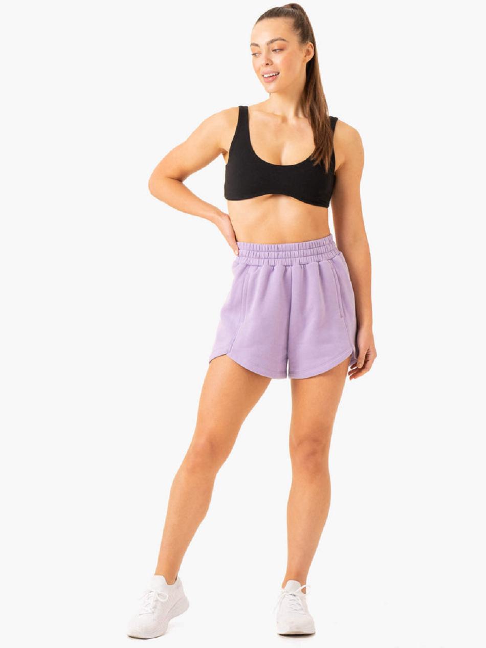 Purple Women's Ryderwear Sideline Track Shorts Trackset | 145G92286