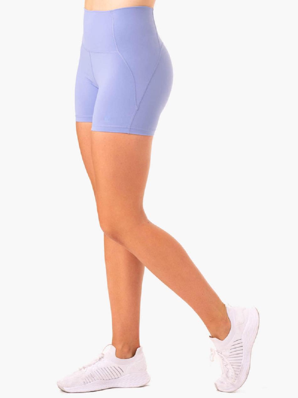 Purple Women\'s Ryderwear Sola High Waisted Shorts | 49FV90754