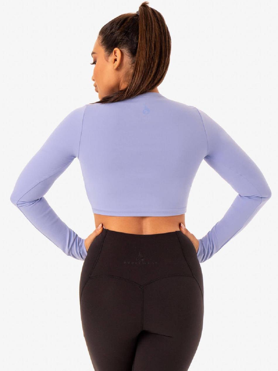 Purple Women's Ryderwear Sola Long Sleeve Top Top | 622Y19846