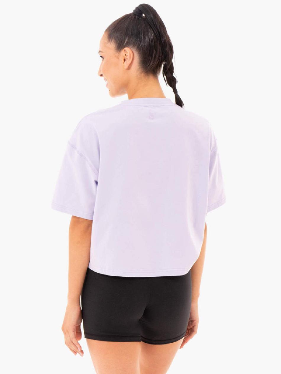 Purple Women's Ryderwear Studio T-Shirt Top | 110T13208