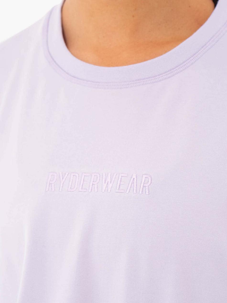 Purple Women's Ryderwear Studio T-Shirt Top | 110T13208