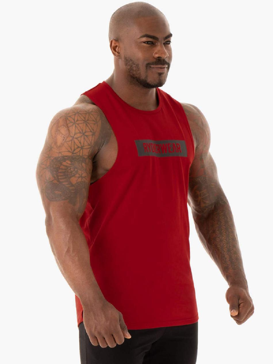 Red Men's Ryderwear Base Baller Tank Top | G5B23377