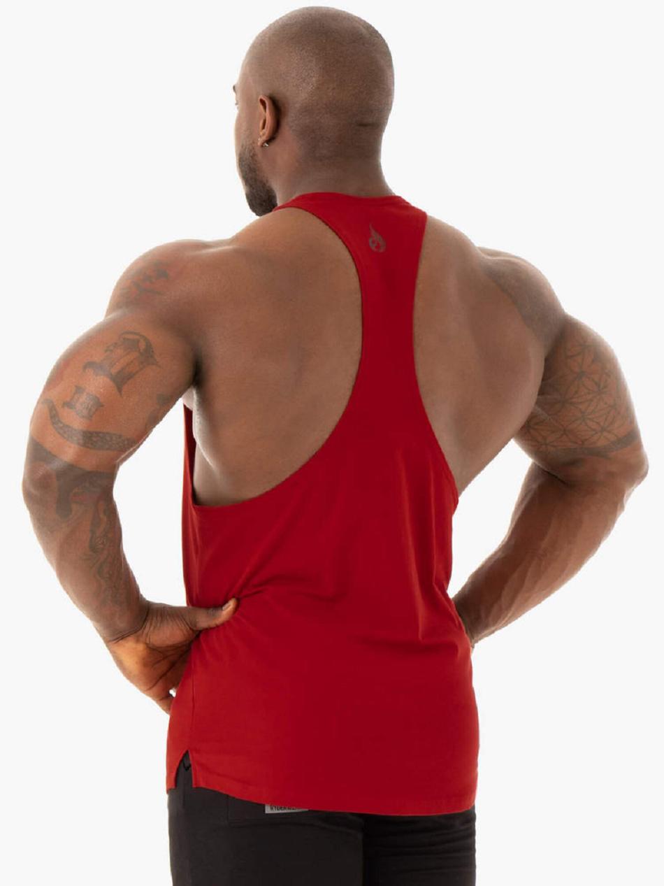 Red Men's Ryderwear Base Stringer T-Back Tanks | HR7926758