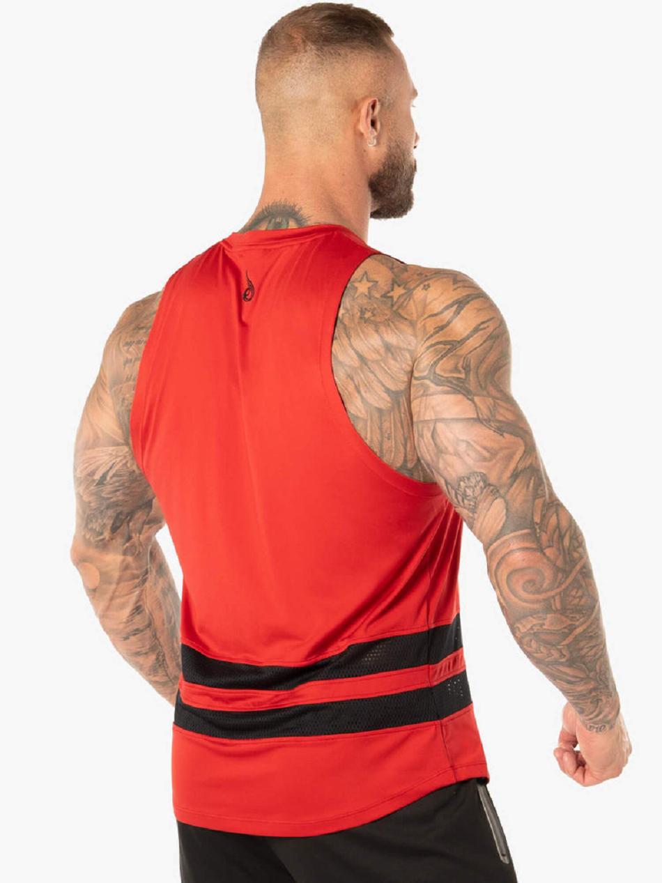 Red Men's Ryderwear Evo Mesh Baller Tank Top | 178F89158