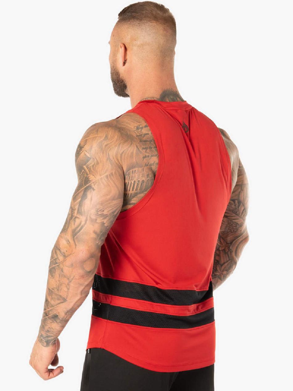 Red Men's Ryderwear Evo Mesh Baller Tank Top | 178F89158