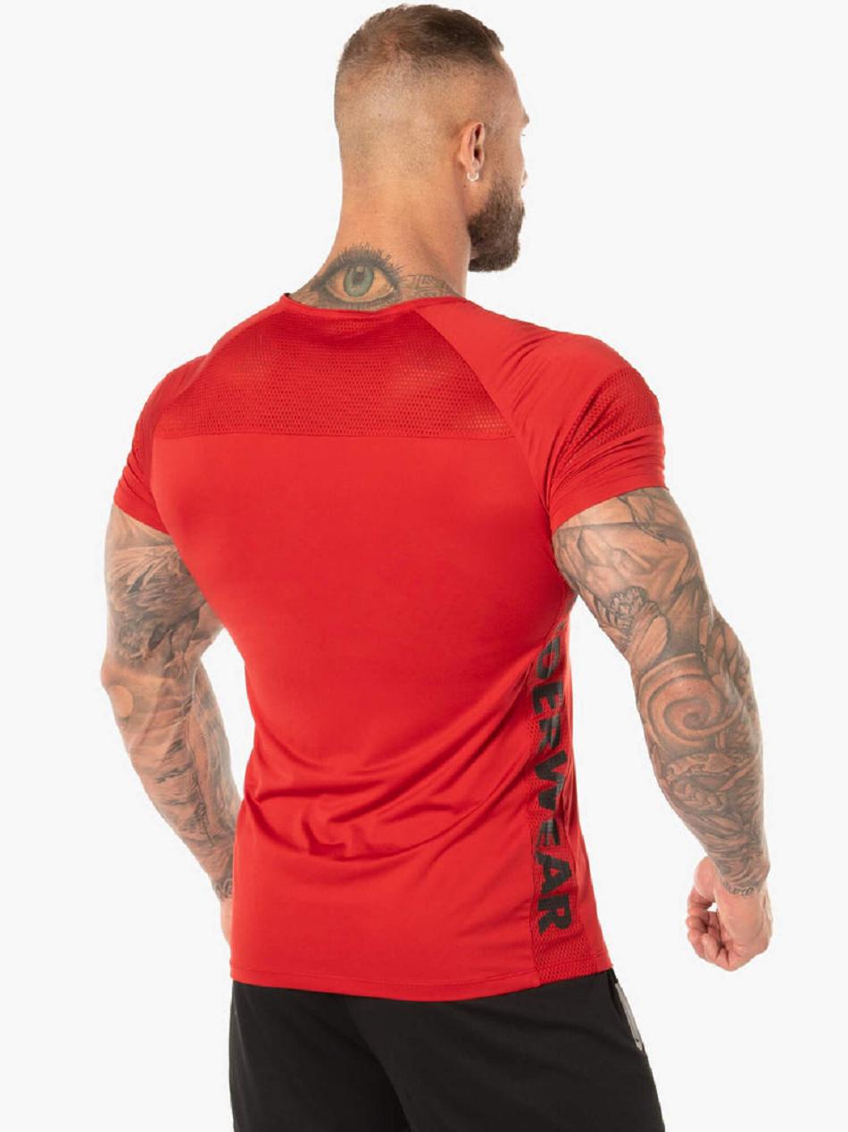 Red Men's Ryderwear Evo T-Shirt Top | DF8411068