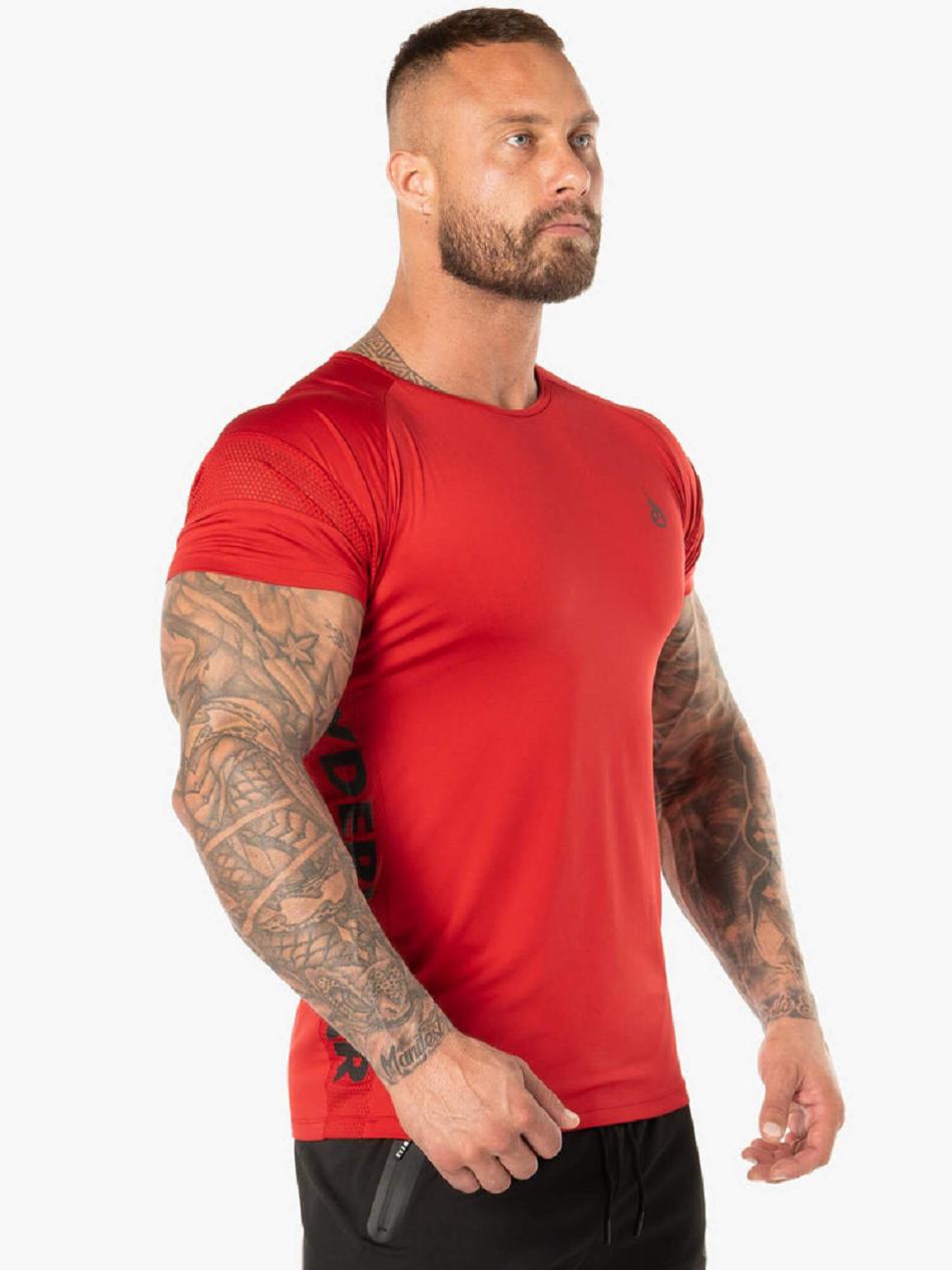 Red Men's Ryderwear Evo T-Shirt Top | DF8411068