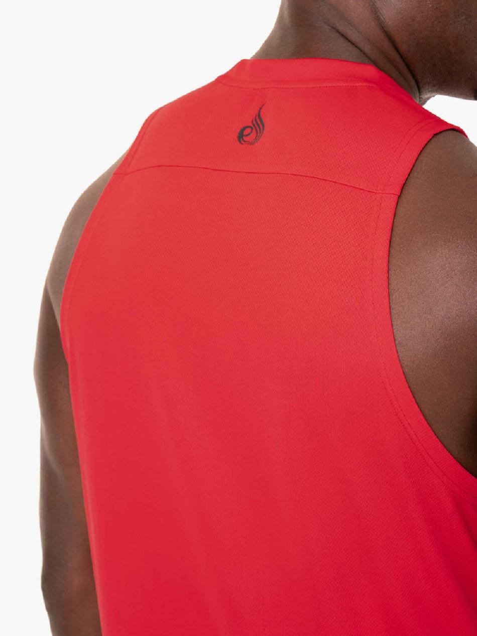 Red Men's Ryderwear Lift Mesh Baller Tanks | 81ES15147