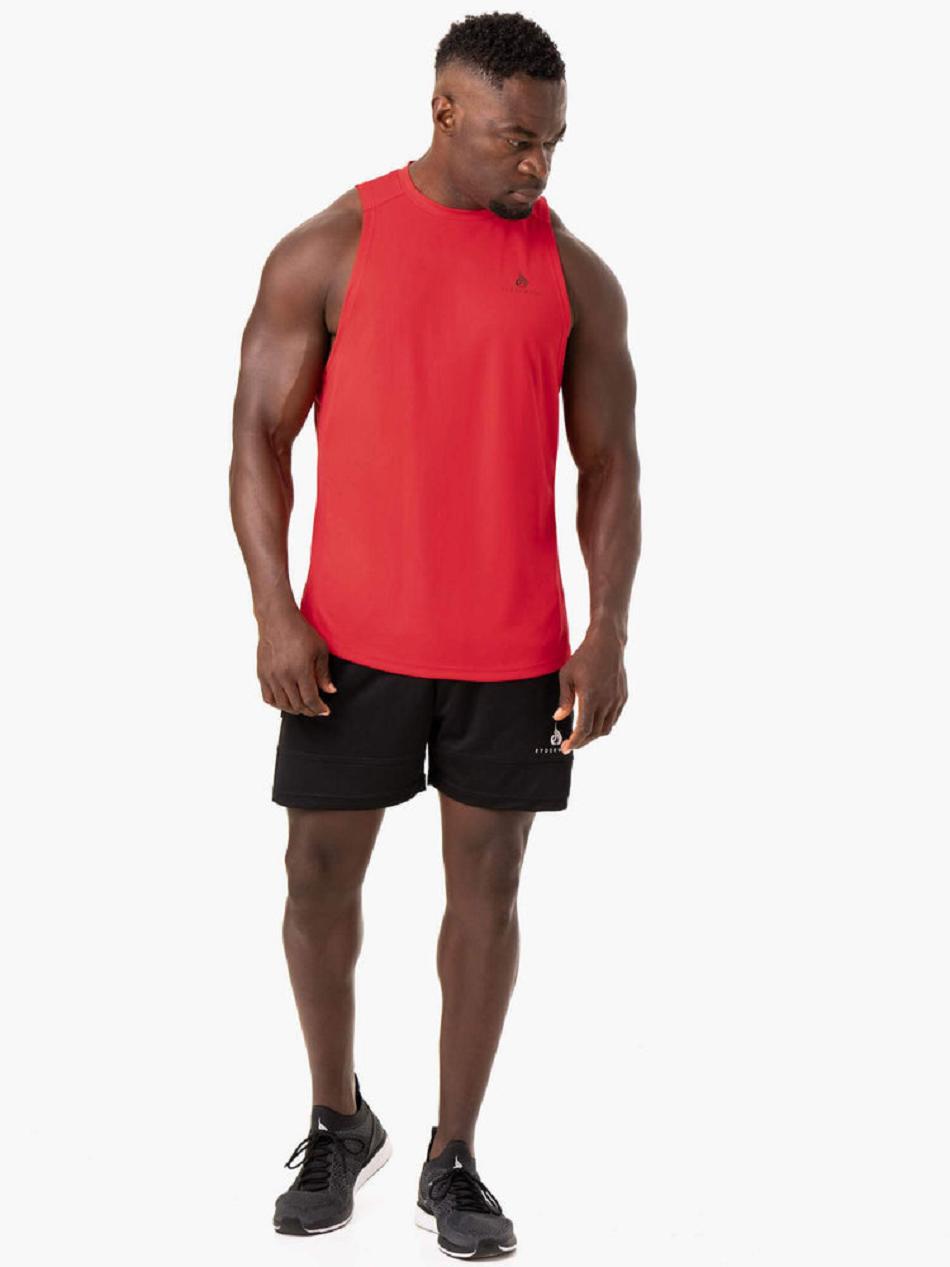 Red Men's Ryderwear Lift Mesh Baller Tanks | 81ES15147