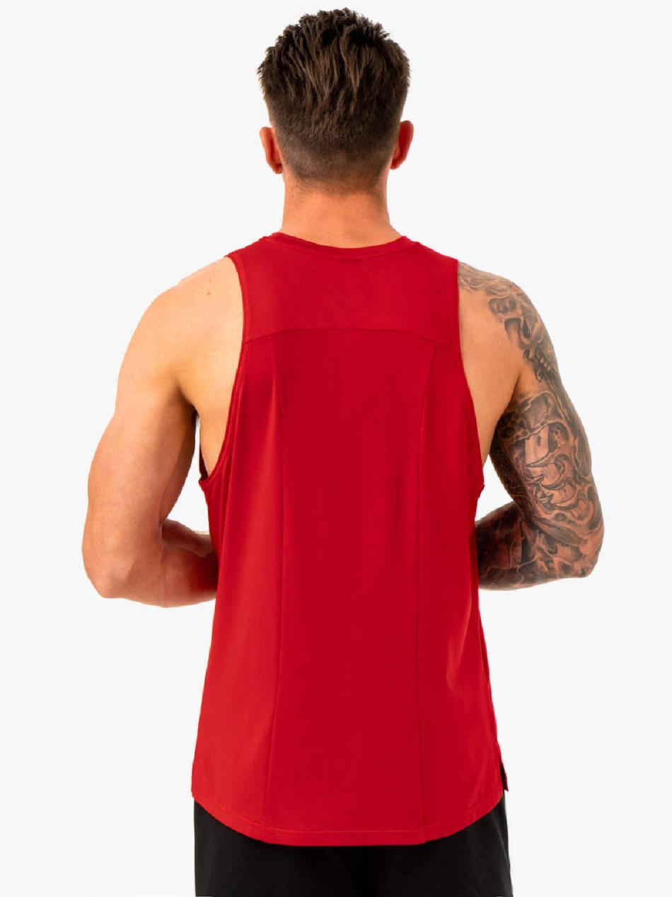 Red Men's Ryderwear Optimal Mesh Tank Top | 150IV24398