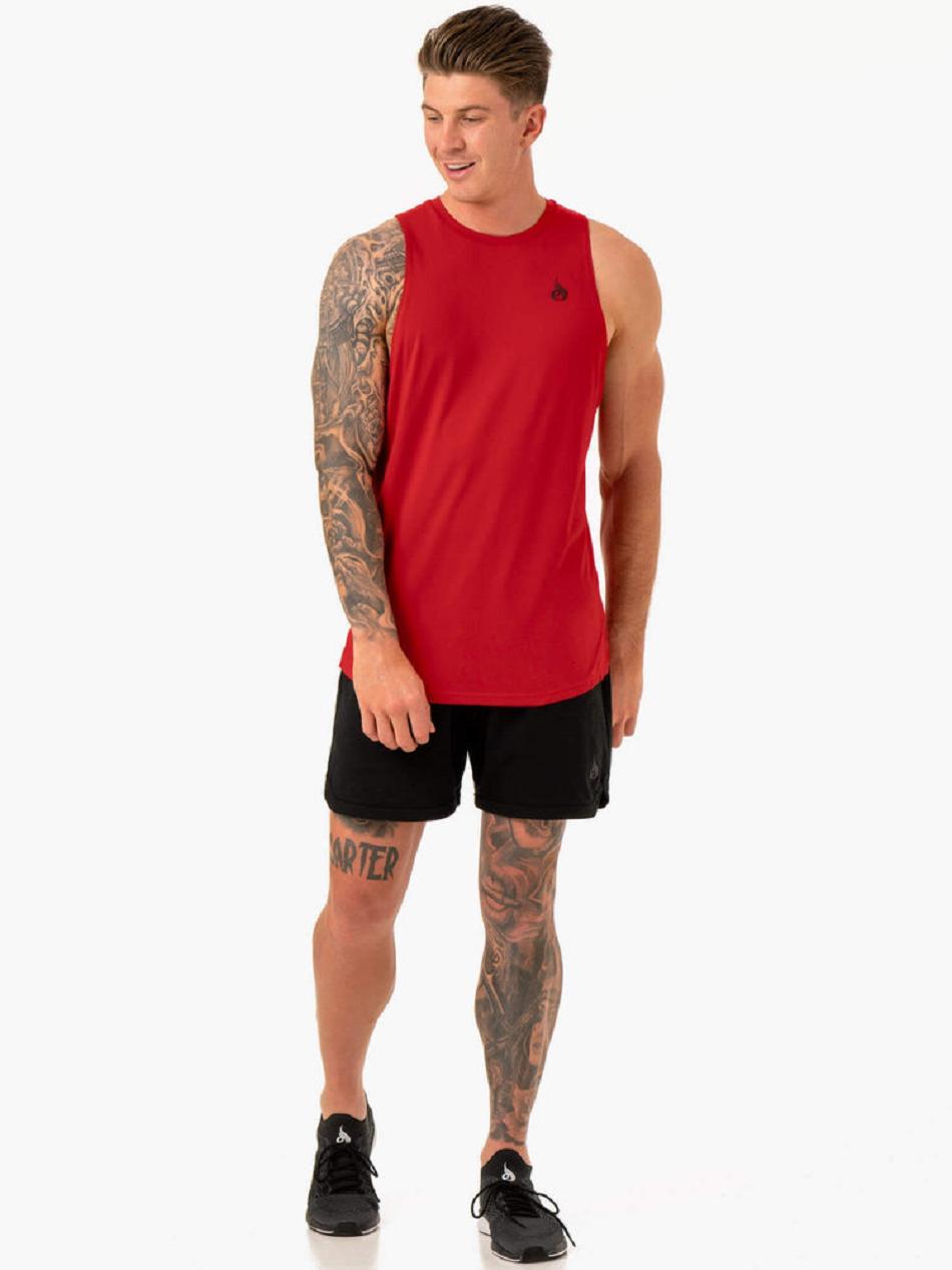 Red Men's Ryderwear Optimal Mesh Tank Top | 150IV24398