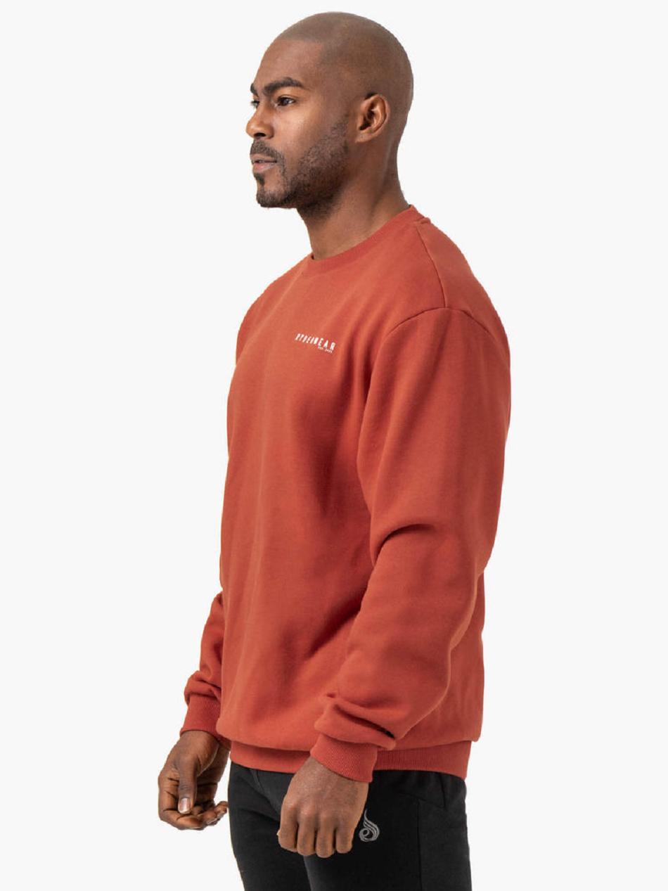 Red Men's Ryderwear Pursuit Pullover Active Lounge | G2T69165