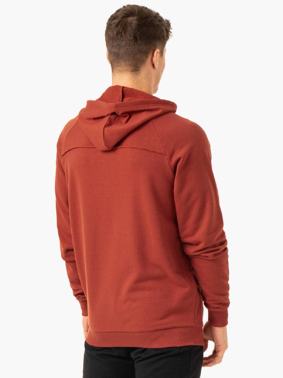 Red Men's Ryderwear Pursuit Zip Up Hoodie Top | 90YH62505