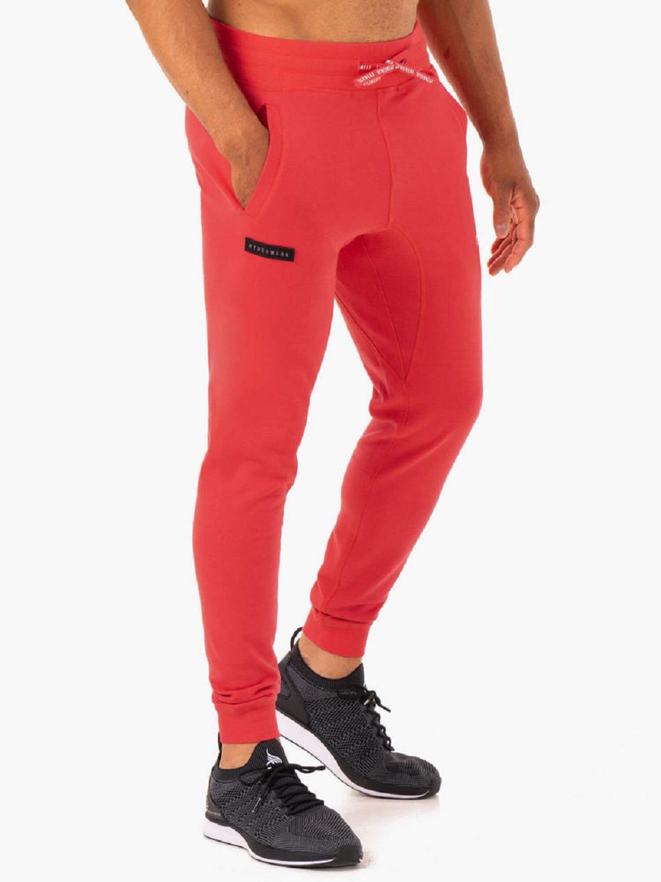 Red Men's Ryderwear Recharge Tapered Track Pants | 93RC40830