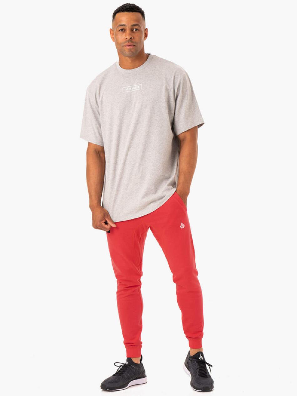 Red Men's Ryderwear Recharge Tapered Track Pants | 93RC40830