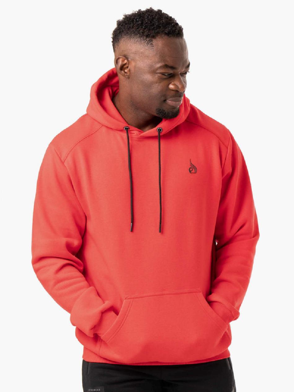 Red Men\'s Ryderwear Reset Pullover Hoodie | 90RW85688