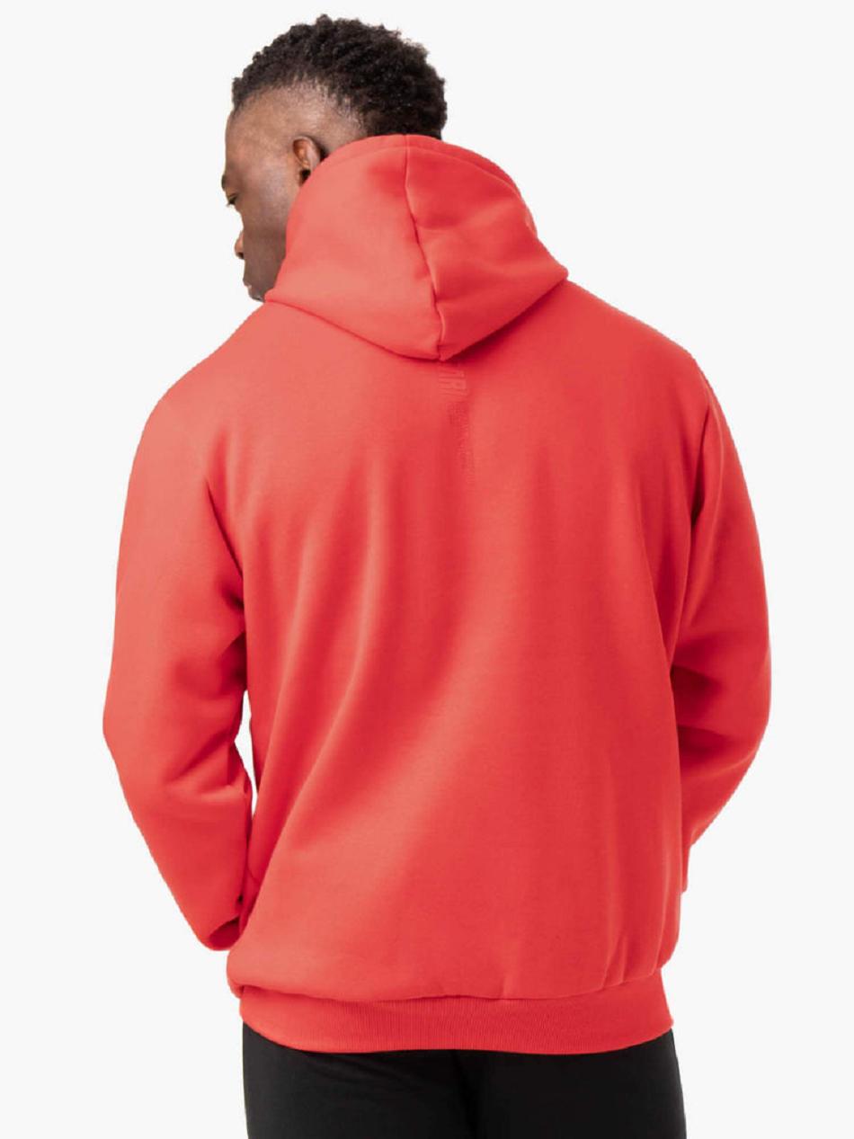 Red Men's Ryderwear Reset Pullover Hoodie Top | OKT71230