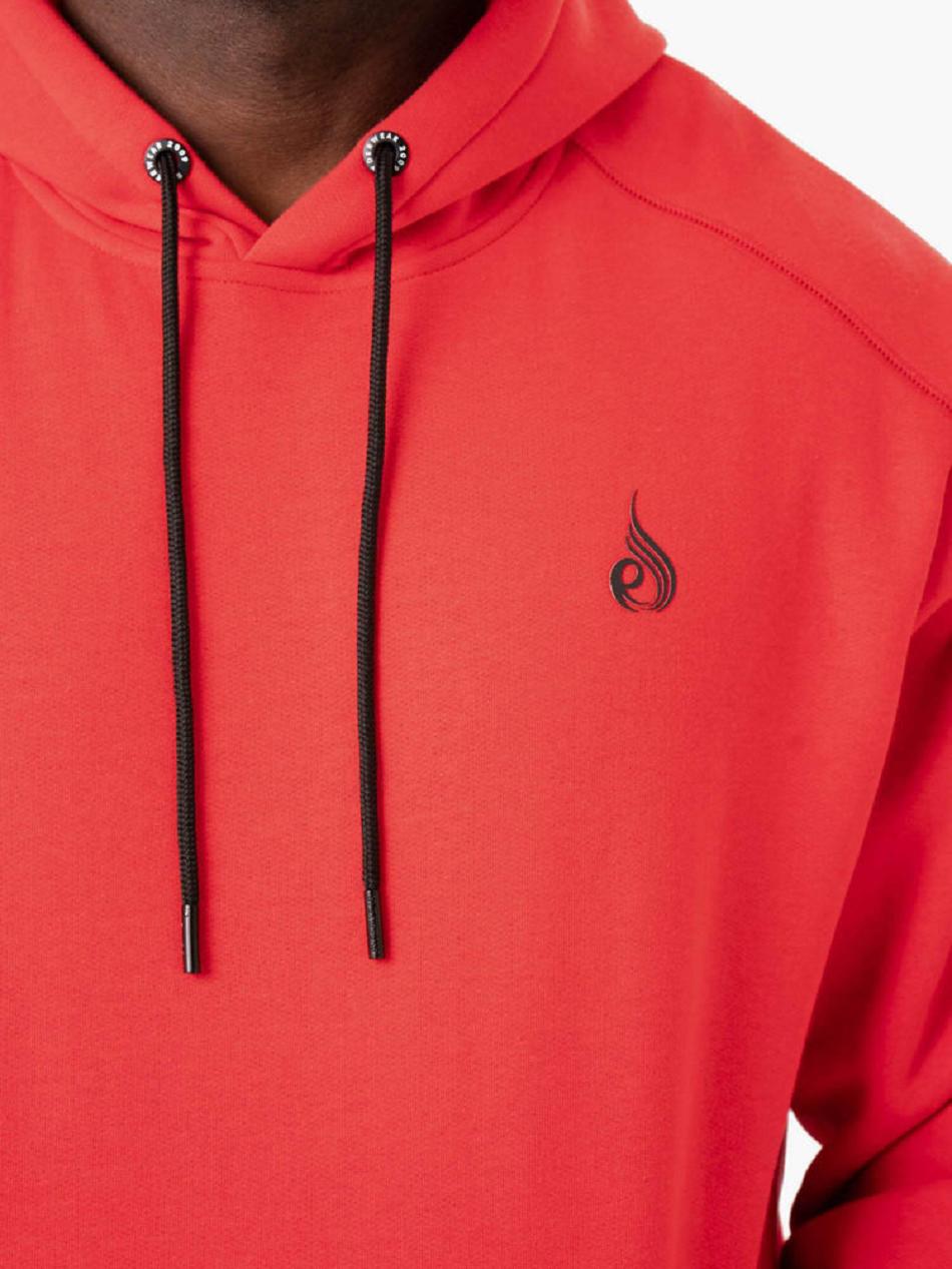 Red Men's Ryderwear Reset Pullover Hoodie Top | OKT71230