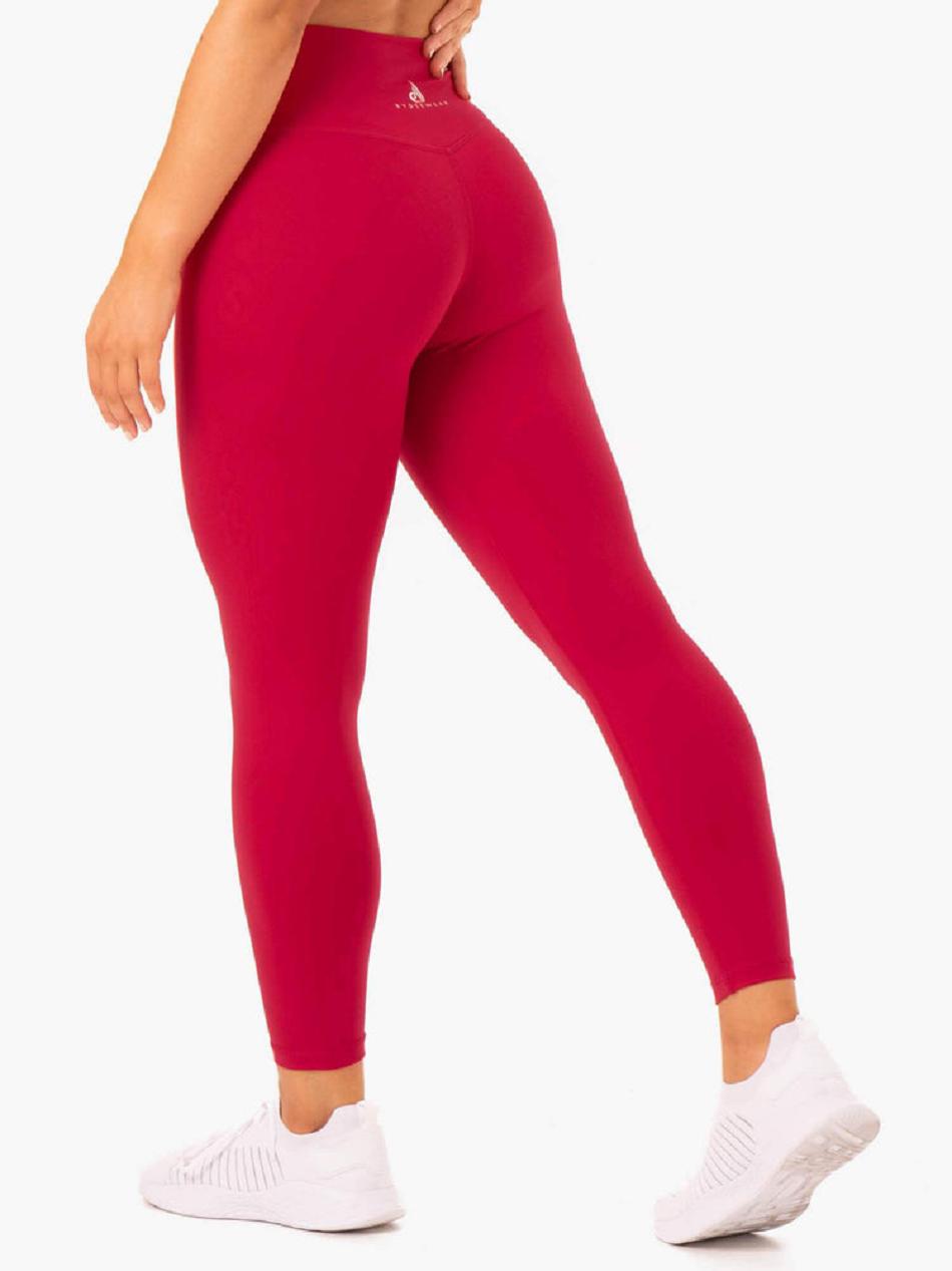 Red Women's Ryderwear Base Full Length High Waisted Leggings | HY4037056