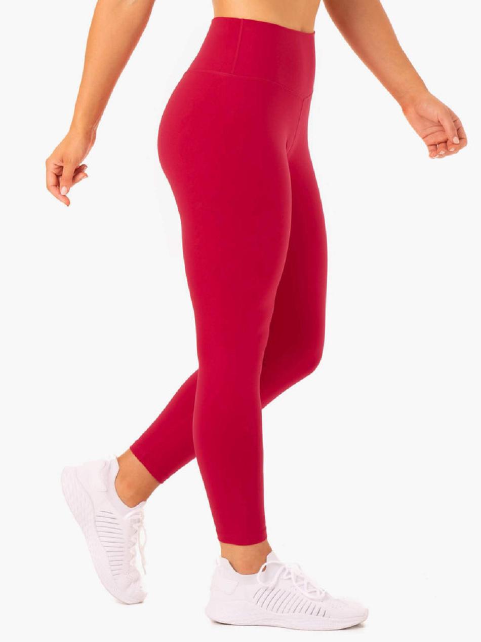 Red Women's Ryderwear Base Full Length High Waisted Leggings | HY4037056