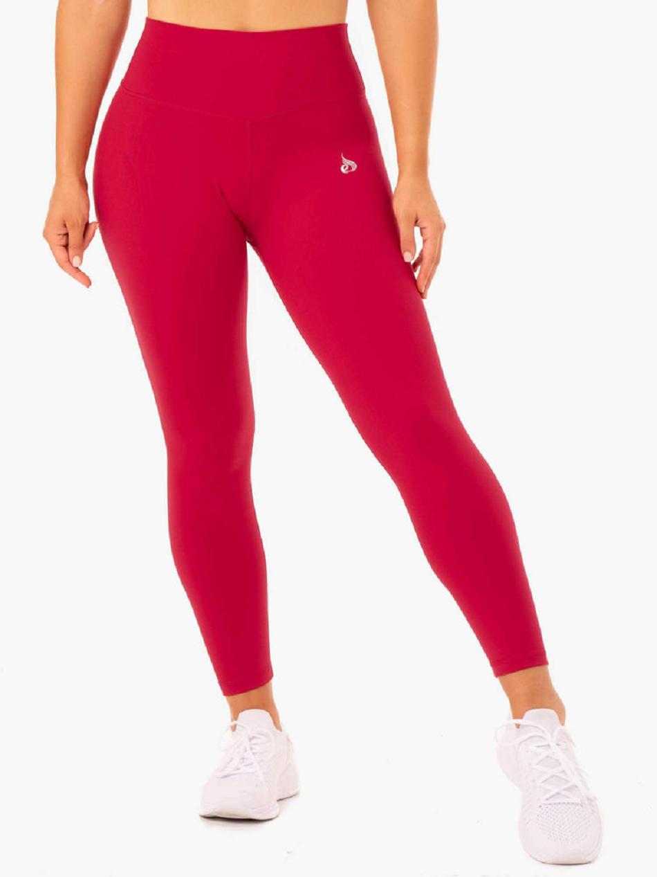 Red Women\'s Ryderwear Base Full Length High Waisted Leggings | HY4037056