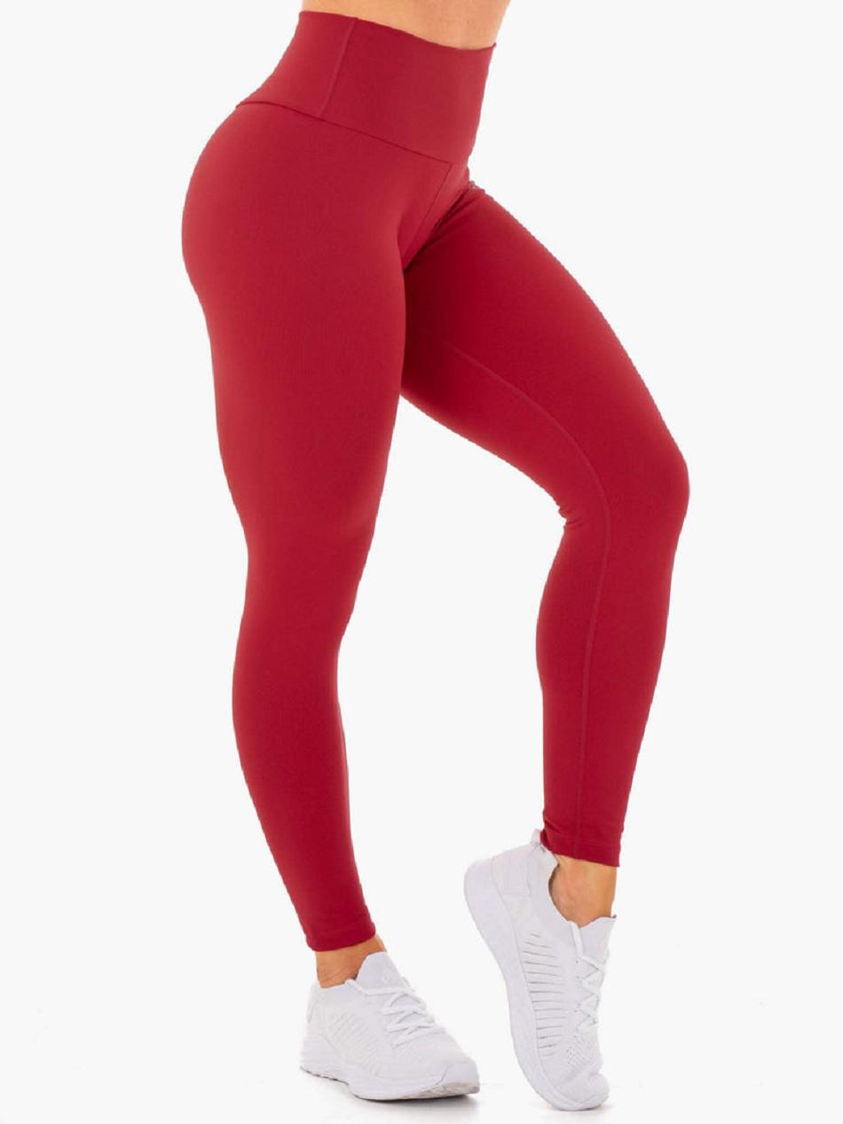 Red Women's Ryderwear Motion High Waisted Leggings | 46YR50063