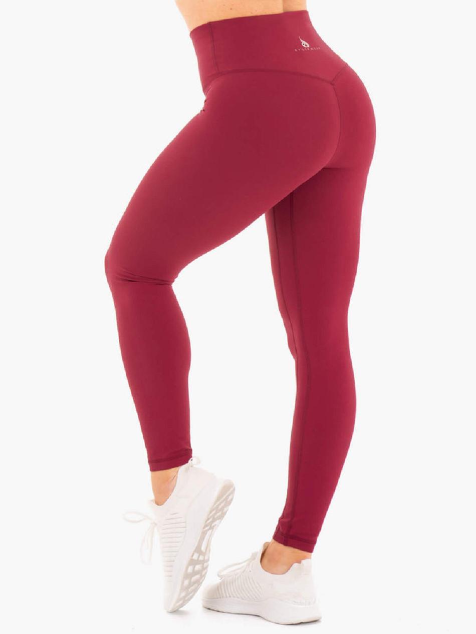 Red Women's Ryderwear NKD High Waisted Leggings | 41RT92712