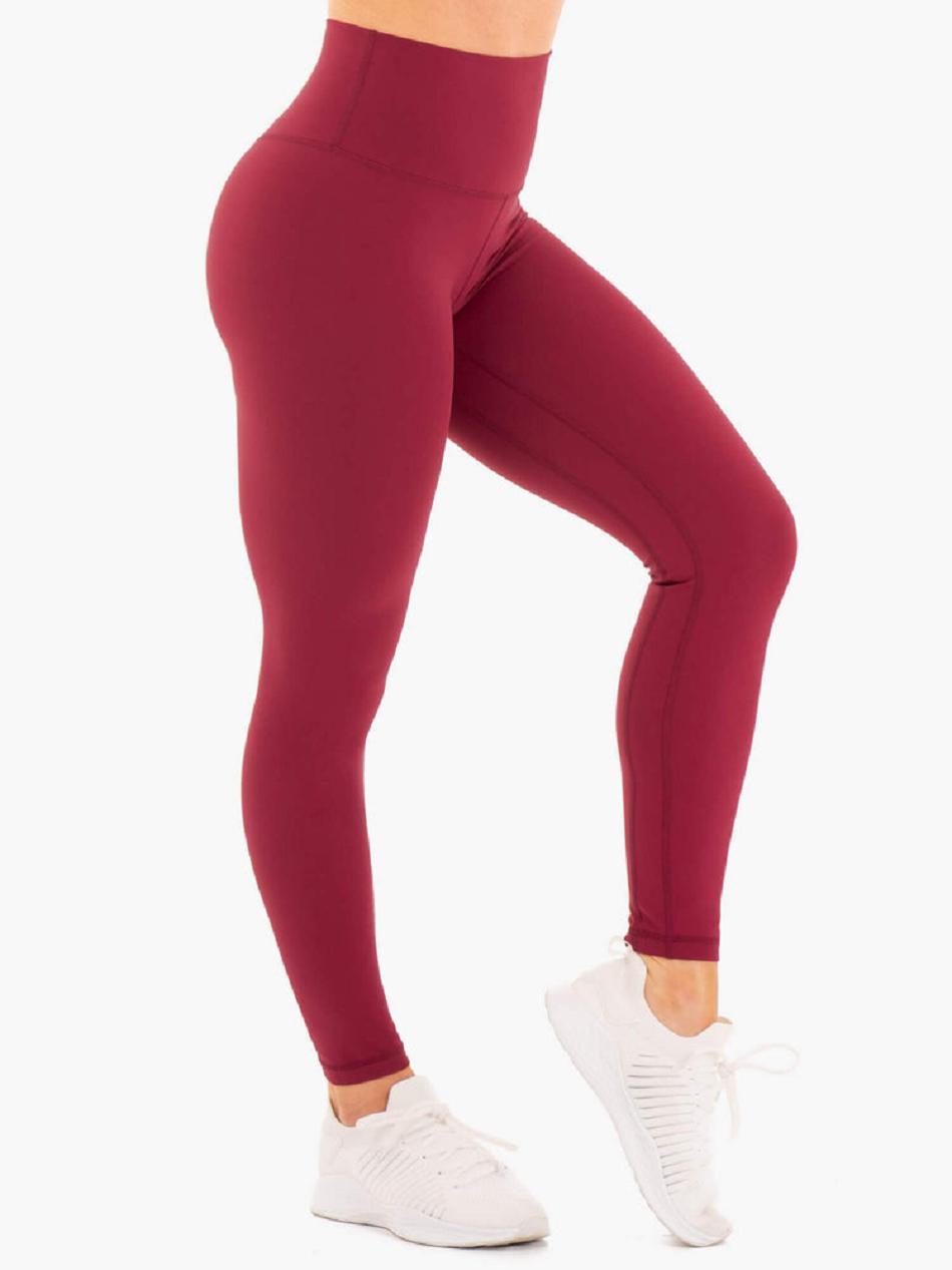 Red Women's Ryderwear NKD High Waisted Leggings | 41RT92712