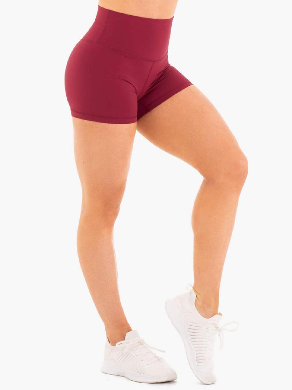 Red Women's Ryderwear NKD High Waisted Shorts | 55JF83191