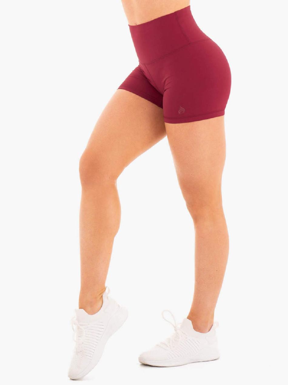 Red Women\'s Ryderwear NKD High Waisted Shorts | 55JF83191