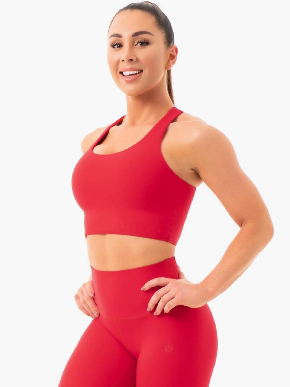 Red Women's Ryderwear NKD Sports Bras | 67U5565089