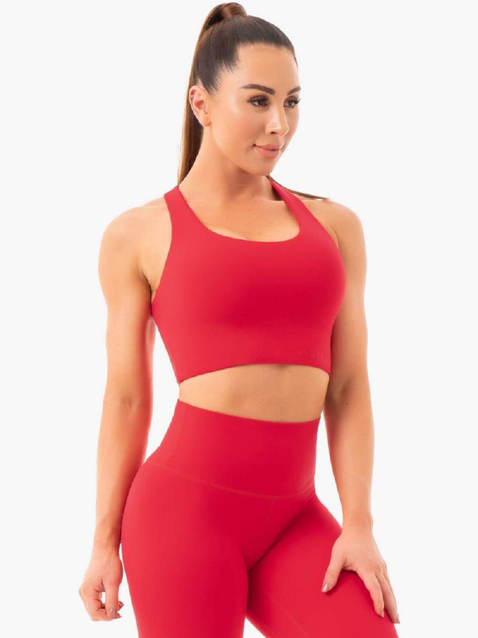 Red Women\'s Ryderwear NKD Sports Bras | 67U5565089