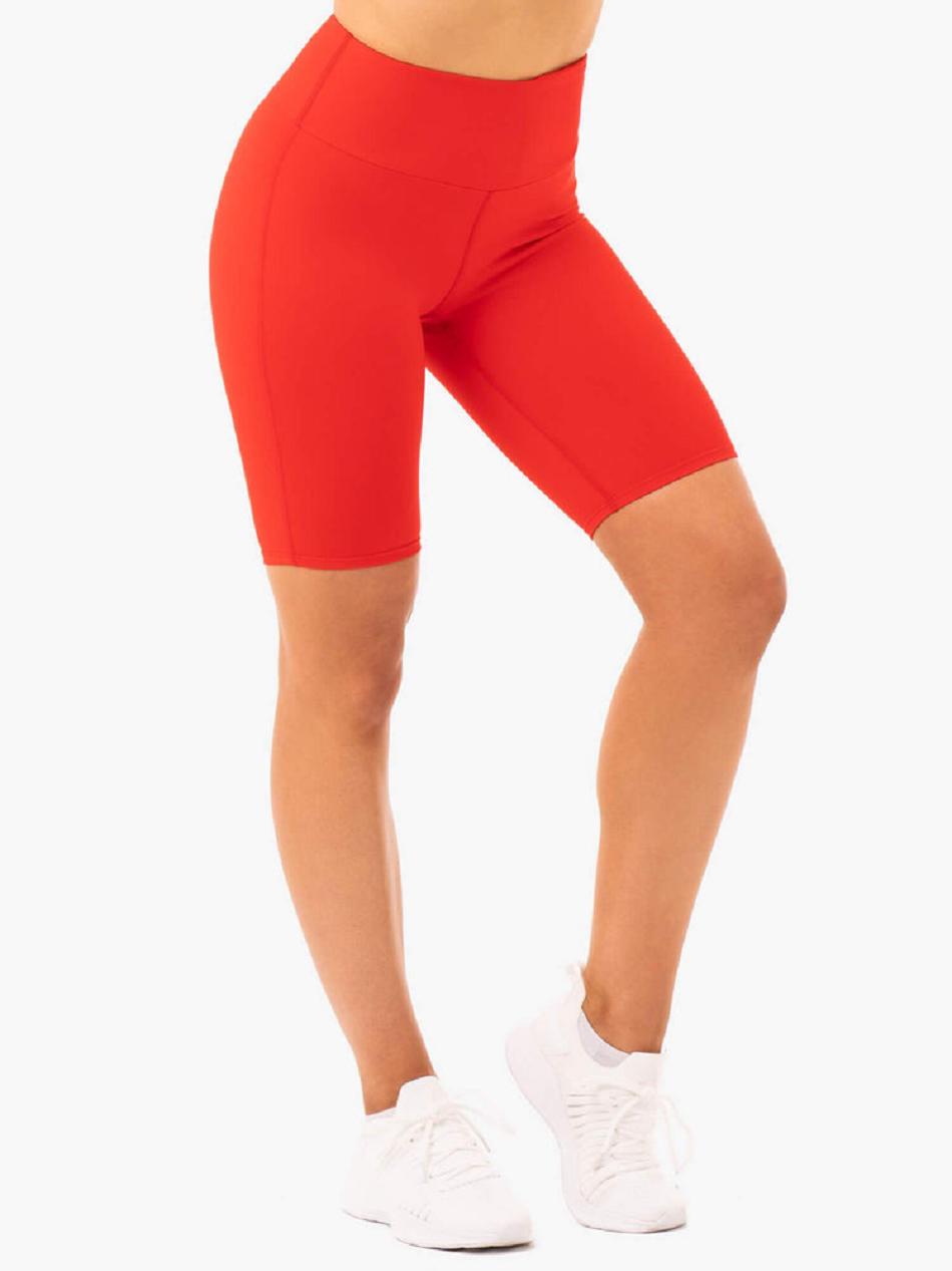 Red Women's Ryderwear Staples Bike Shorts Scrunch Bum | 42FV56339