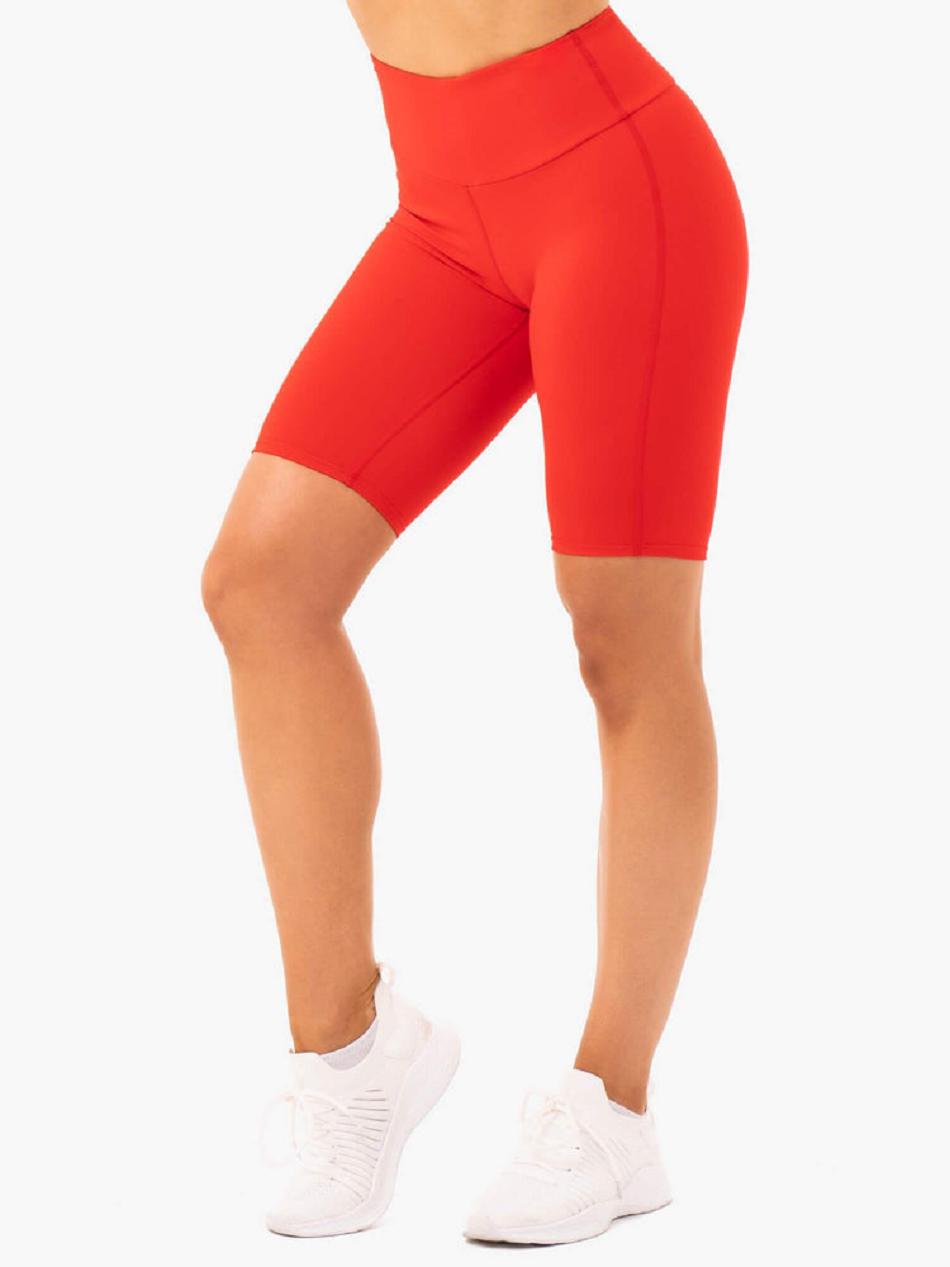 Red Women\'s Ryderwear Staples Bike Shorts Scrunch Bum | 42FV56339