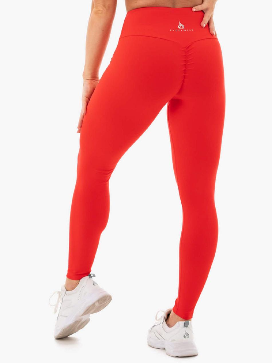 Red Women's Ryderwear Staples Leggings Scrunch Bum | 43YH21639