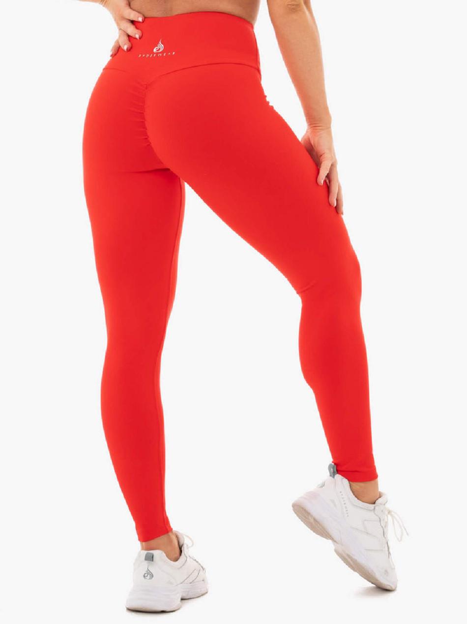 Red Women's Ryderwear Staples Leggings Scrunch Bum | 43YH21639