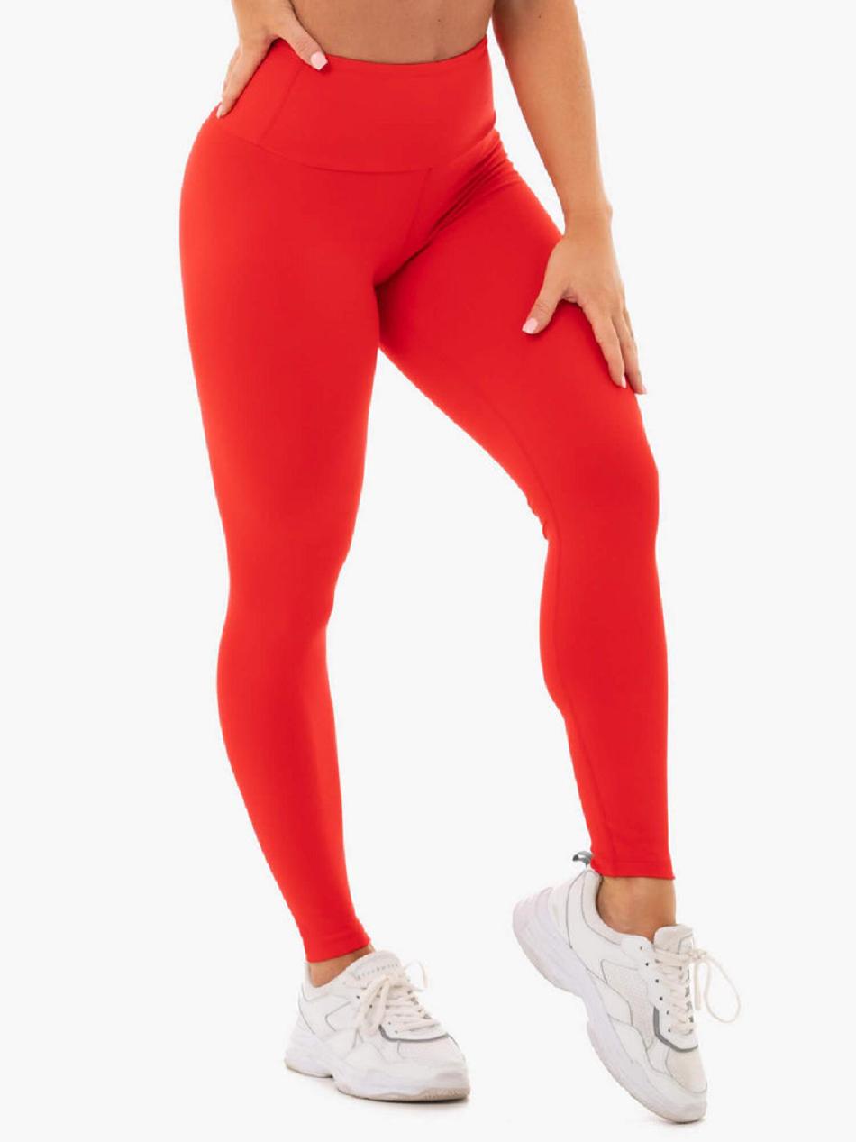 Red Women's Ryderwear Staples Leggings Scrunch Bum | 43YH21639