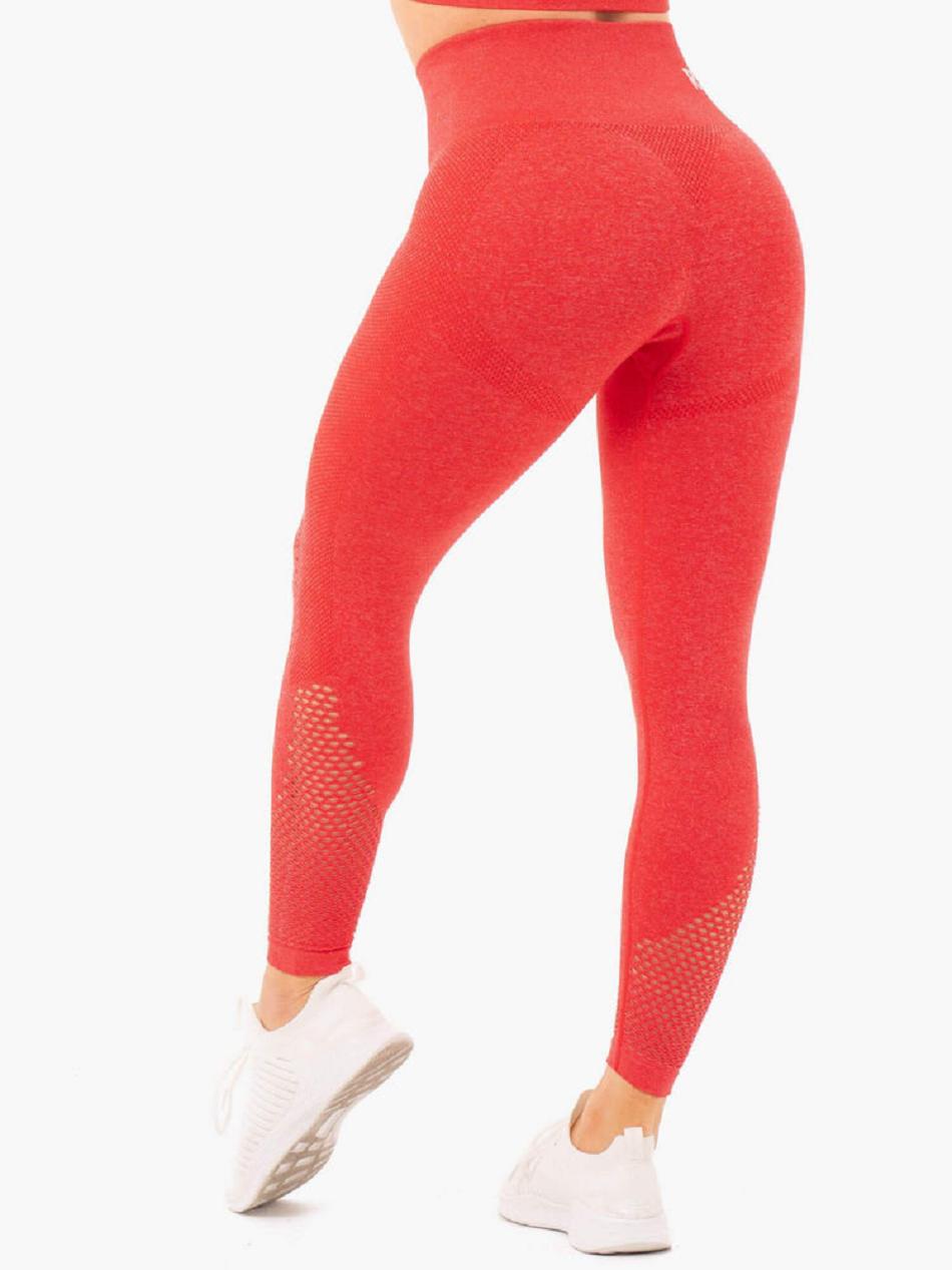 Red Women's Ryderwear Staples Leggings Seamless | G5B70259