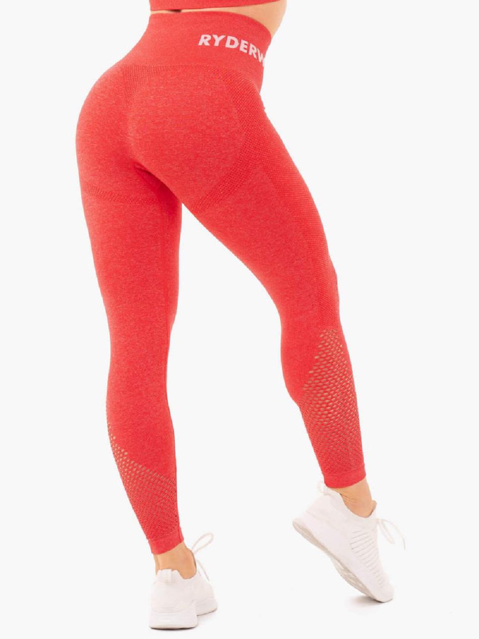 Red Women\'s Ryderwear Staples Leggings Seamless | G5B70259