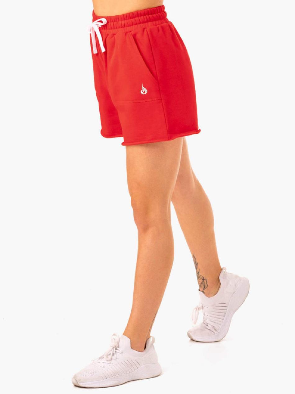 Red Women's Ryderwear Ultimate Longline Track Shorts | DF4833758