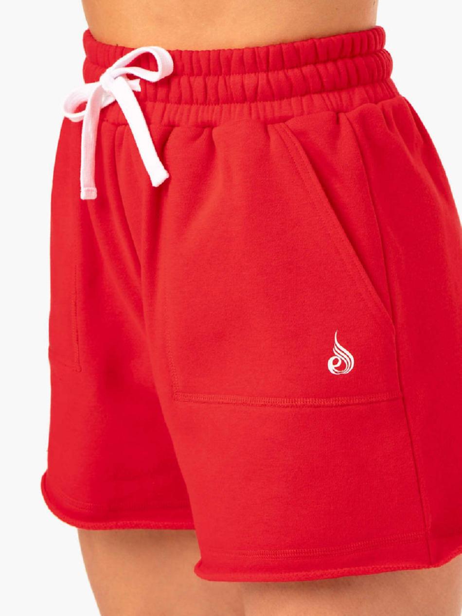 Red Women's Ryderwear Ultimate Longline Track Shorts | DF4833758