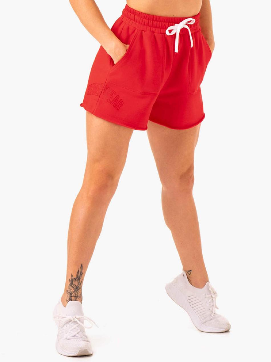 Red Women\'s Ryderwear Ultimate Longline Track Shorts | DF4833758