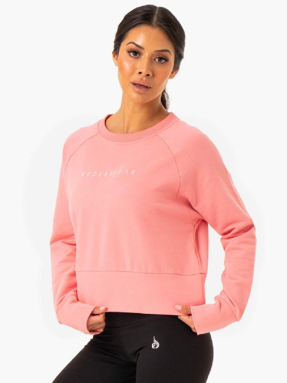 Rose / Pink Women's Ryderwear Motion Sweaters | 165F19438