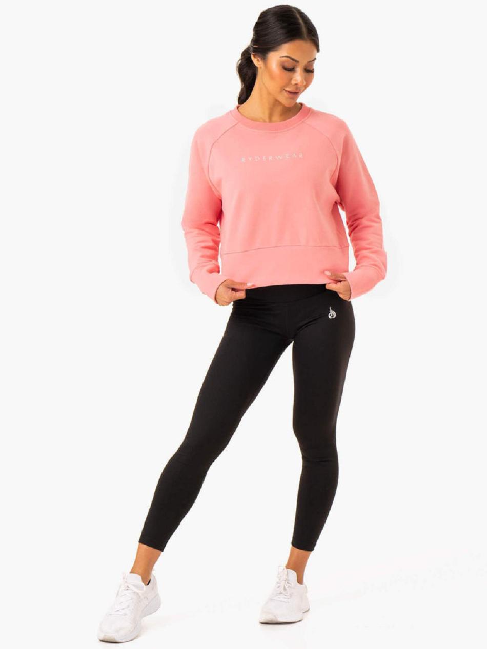 Rose / Pink Women's Ryderwear Motion Sweaters | 165F19438